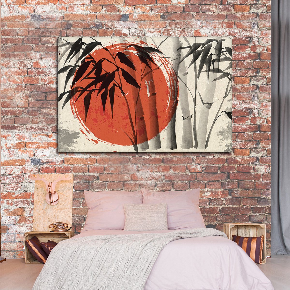 Simplistic Bamboo Multi Panel Canvas Wall Art