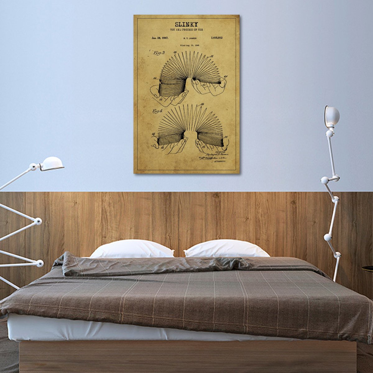 Slinky Patent Canvas Wall Art