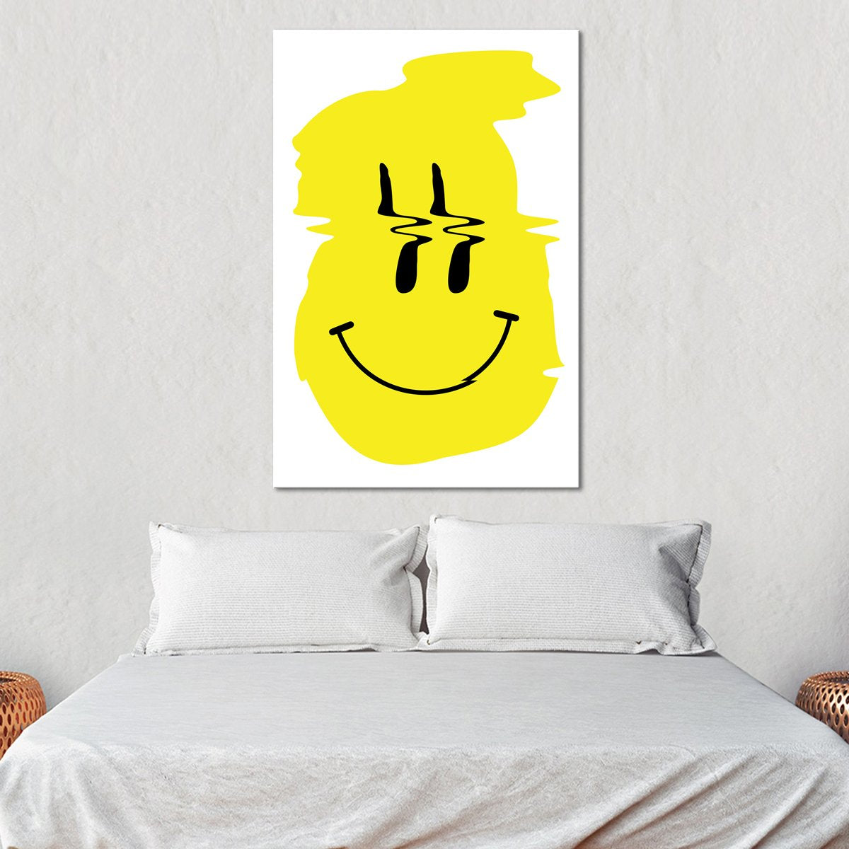 Smile Glitch Multi Panel Canvas Wall Art
