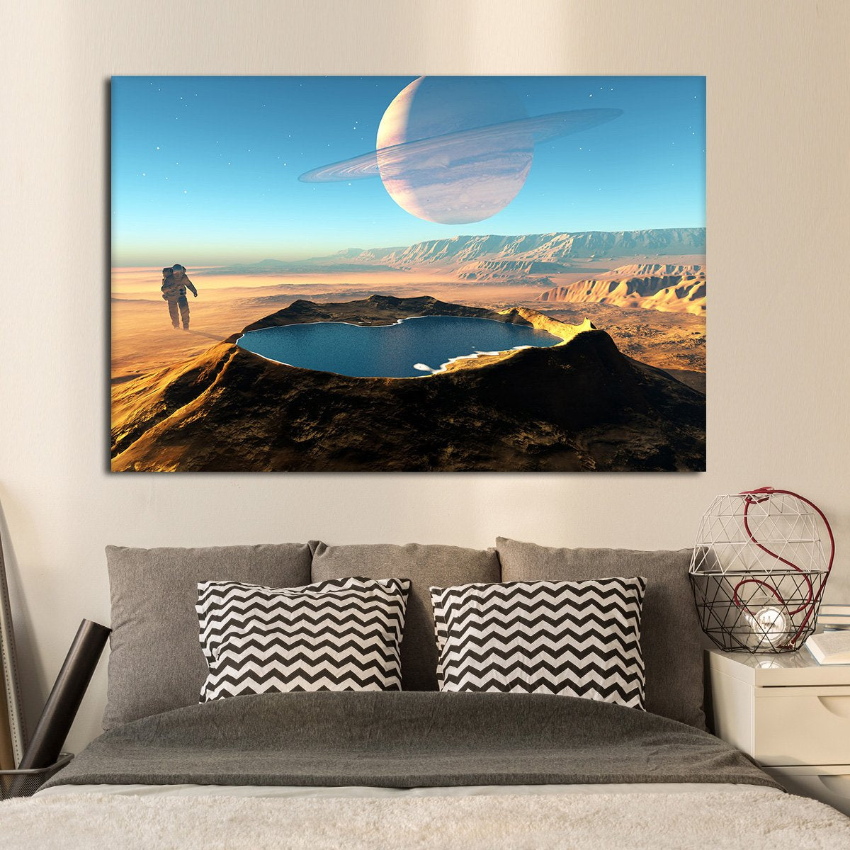 Space Crater Multi Panel Canvas Wall Art