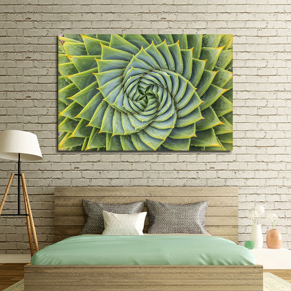 Spiral Aloe Multi Panel Canvas Wall Art