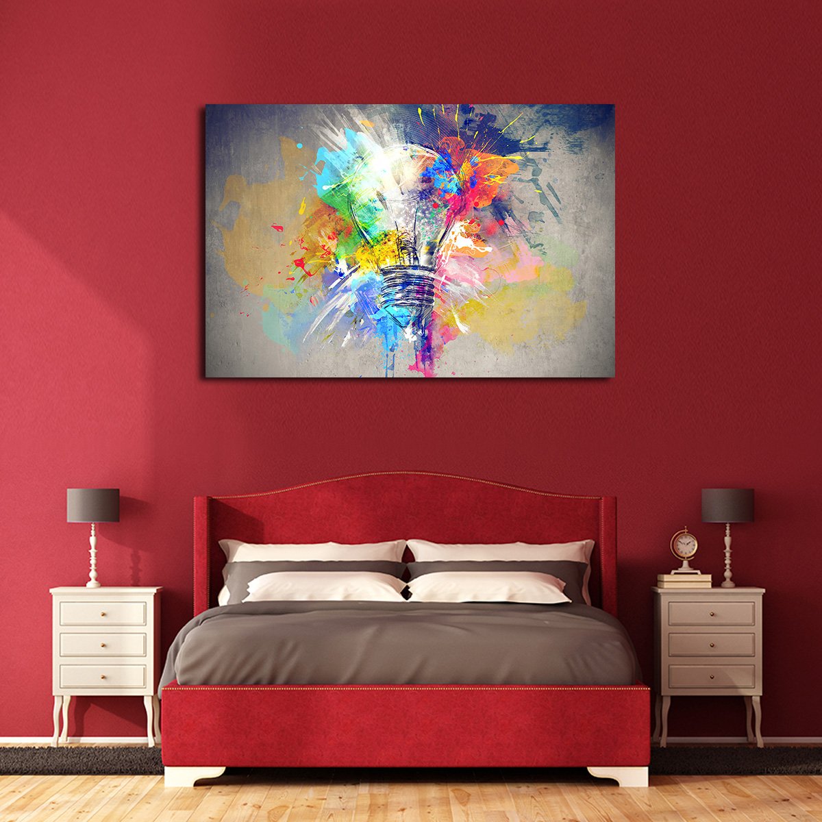 Splash Bulb Multi Panel Canvas Wall Art