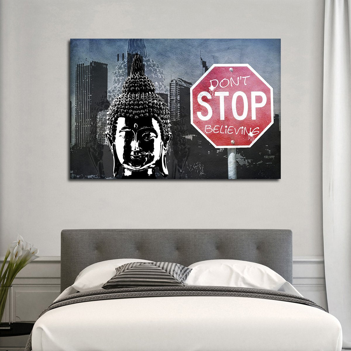 Strong Believer Buddha Multi Panel Canvas Wall Art