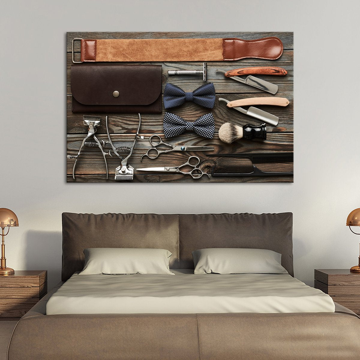 Style Shave Shine Multi Panel Canvas Wall Art