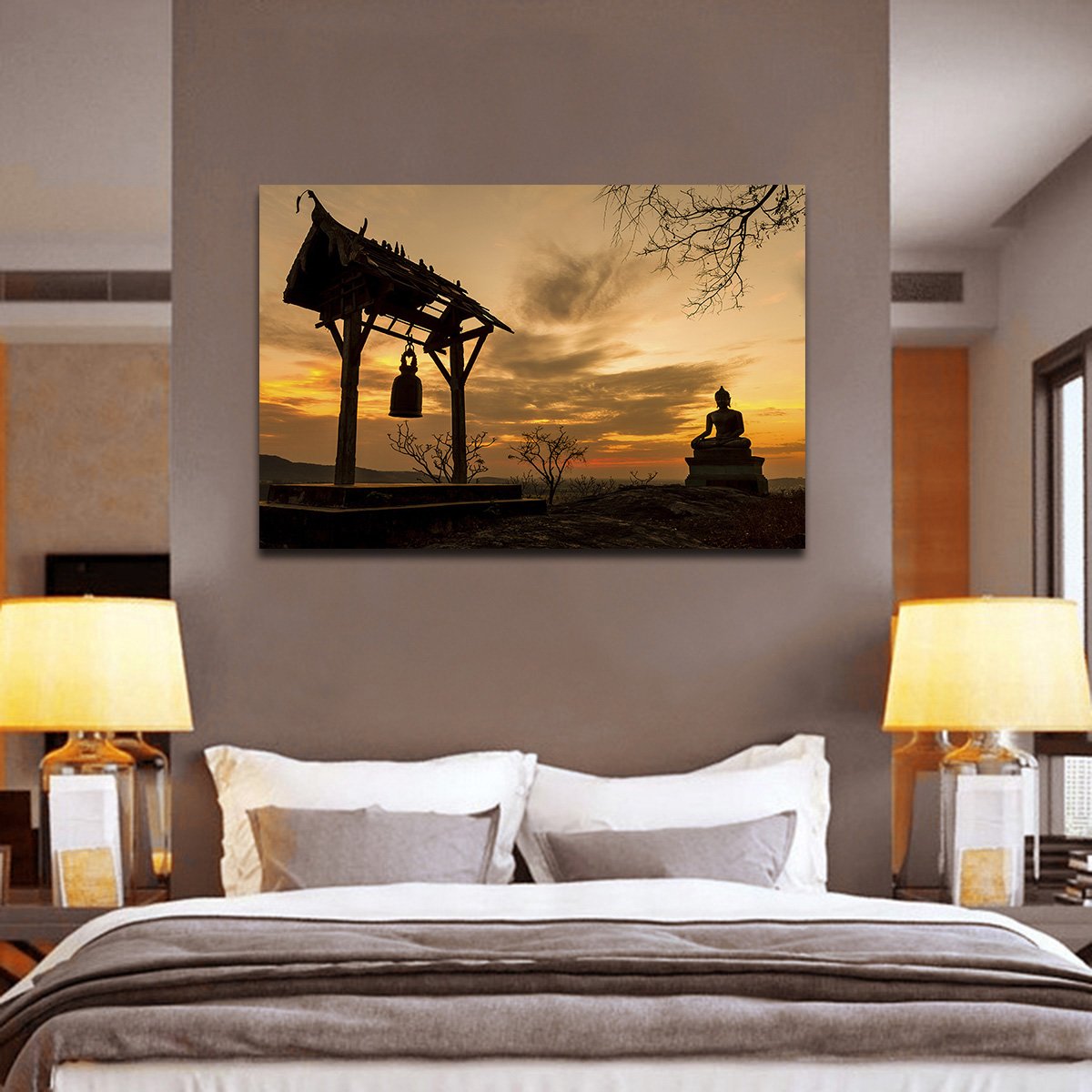 Temple in Saraburi Multi Panel Canvas Wall Art