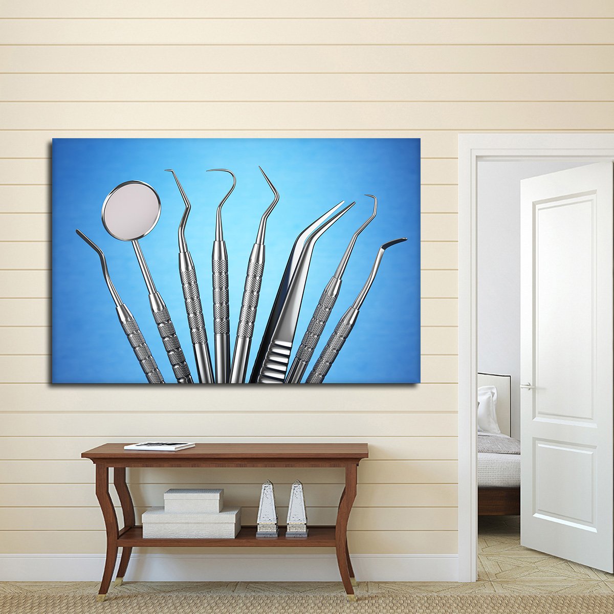 Teeth Cleaning Tools Multi Panel Canvas Wall Art