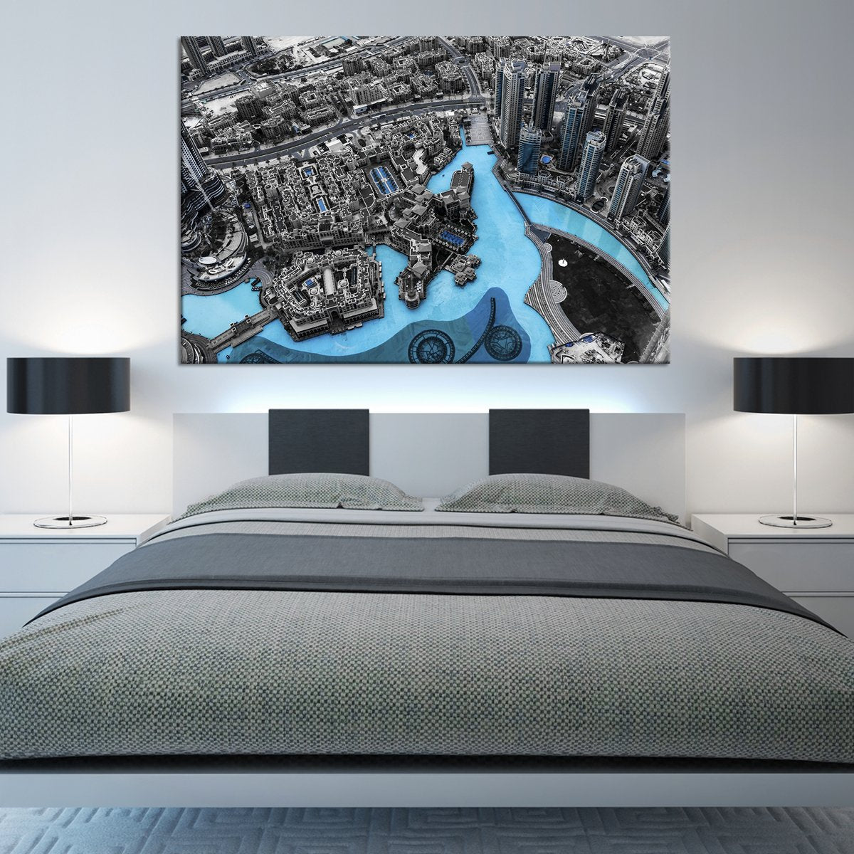 Aerial City Multi Panel Canvas Wall Art