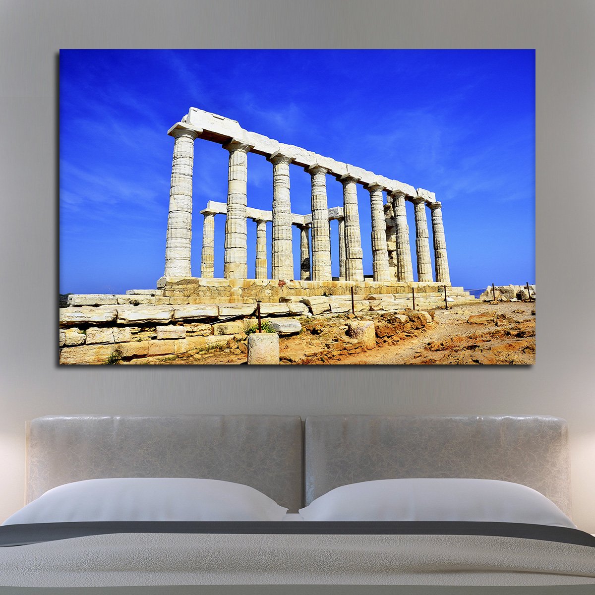 Temple Of Poseidon Multi Panel Canvas Wall Art