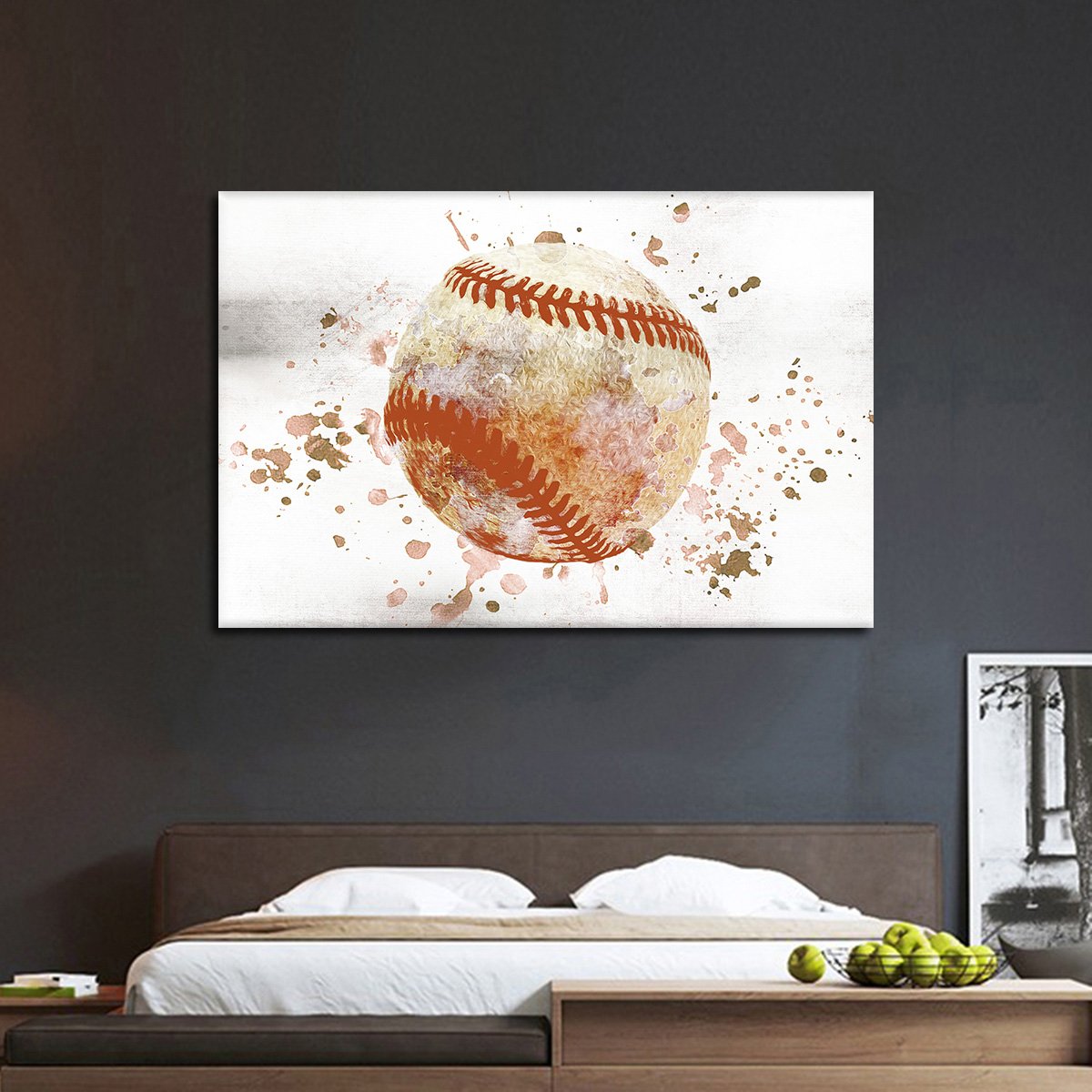 Textured Baseball Multi Panel Canvas Wall Art