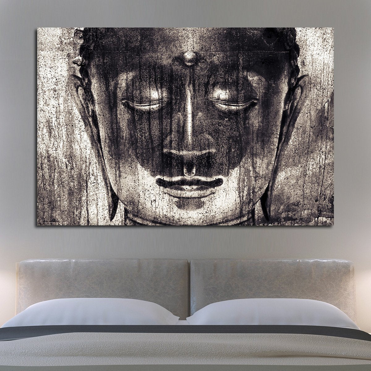 Textured Metallic Buddha Multi Panel Canvas Wall Art