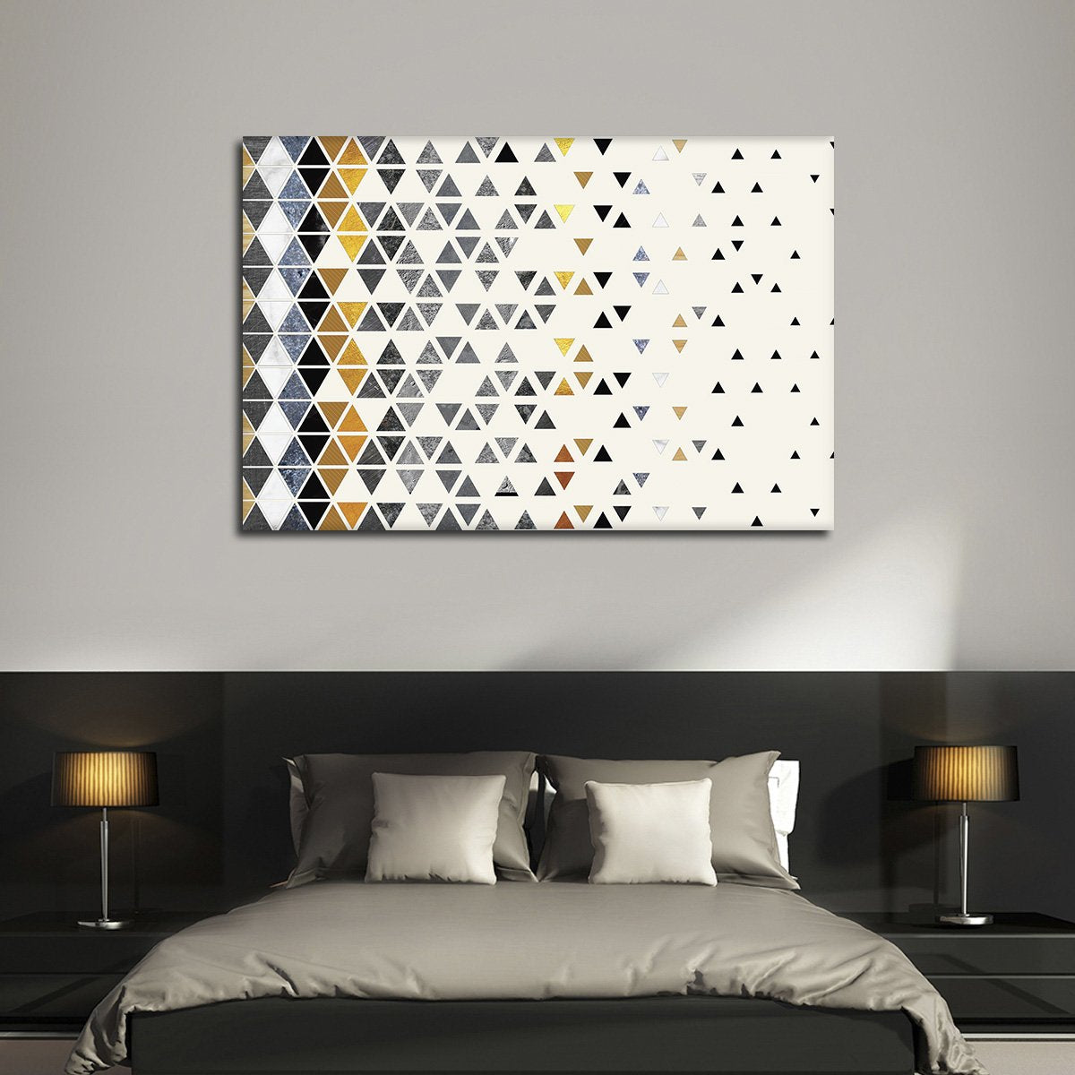 Triangle Madness Multi Panel Canvas Wall Art