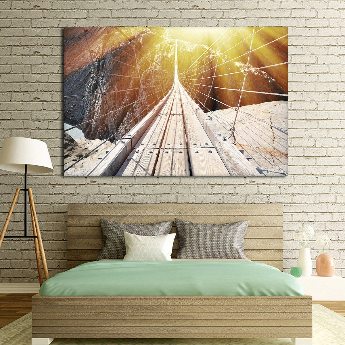 Trift Bridge Multi Panel Canvas Wall Art