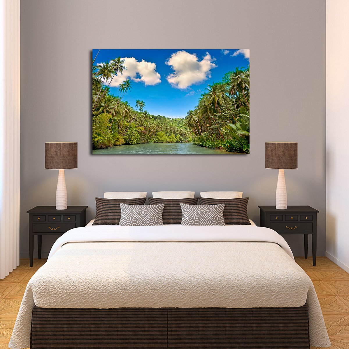 Tropical River Multi Panel Canvas Wall Art