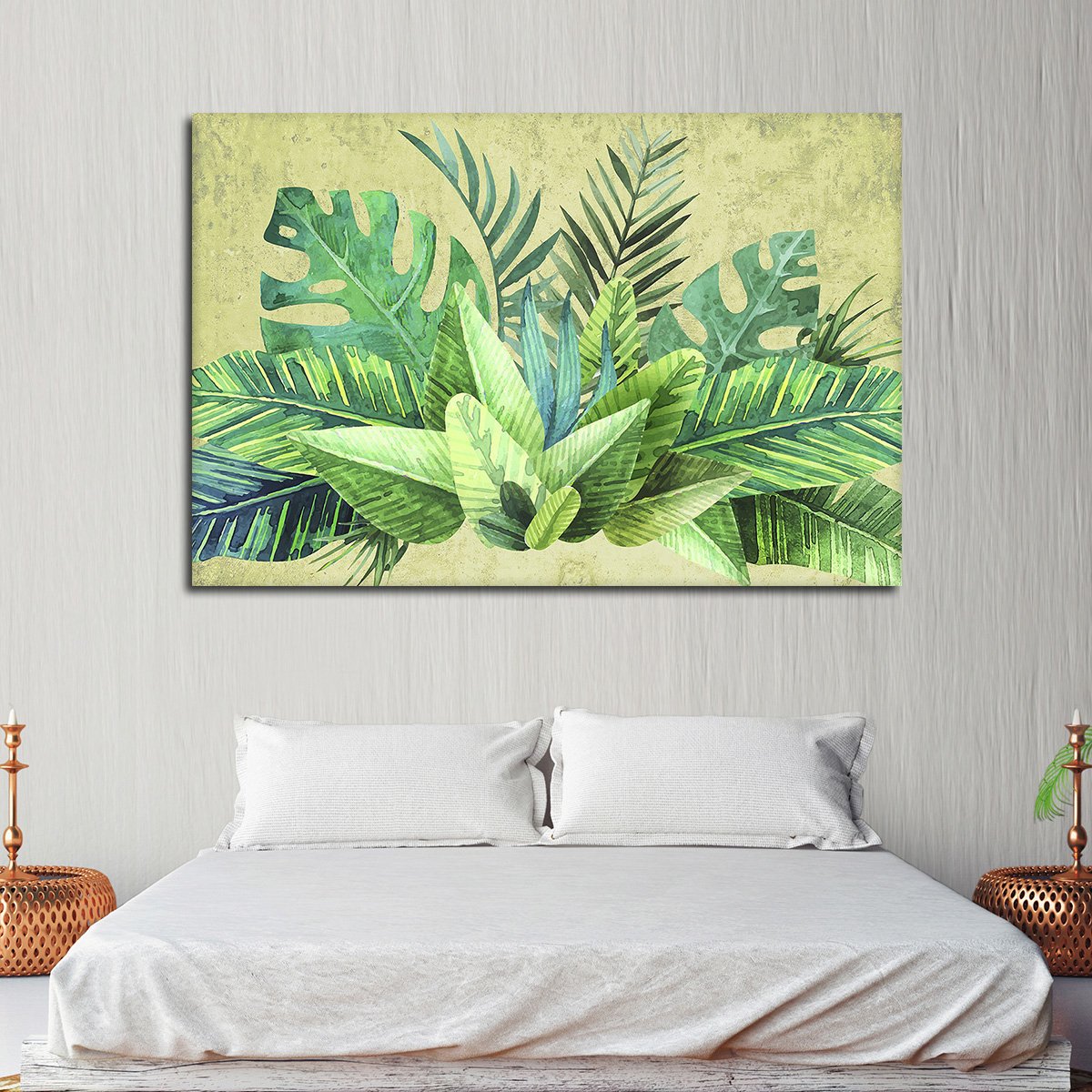 Tropical Greenery Multi Panel Canvas Wall Art