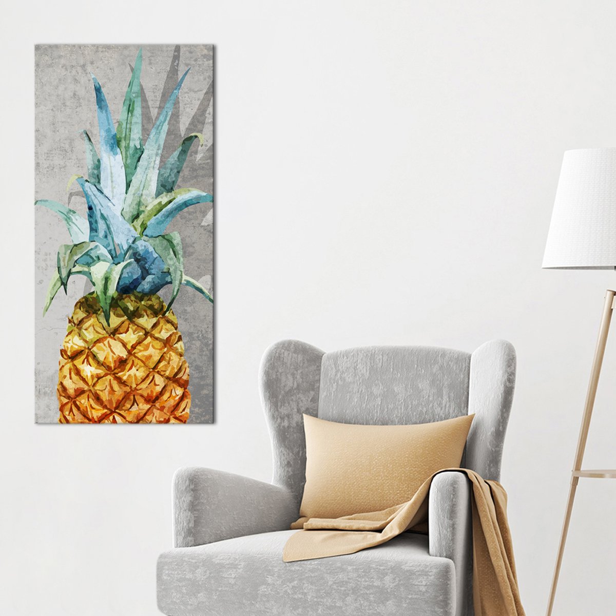 Tropical Pineapple Multi Panel Canvas Wall Art