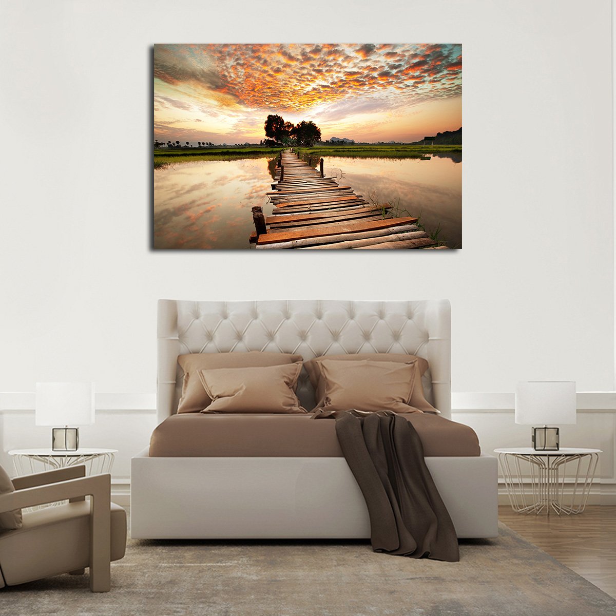 Tropical Walkway Multi Panel Canvas Wall Art