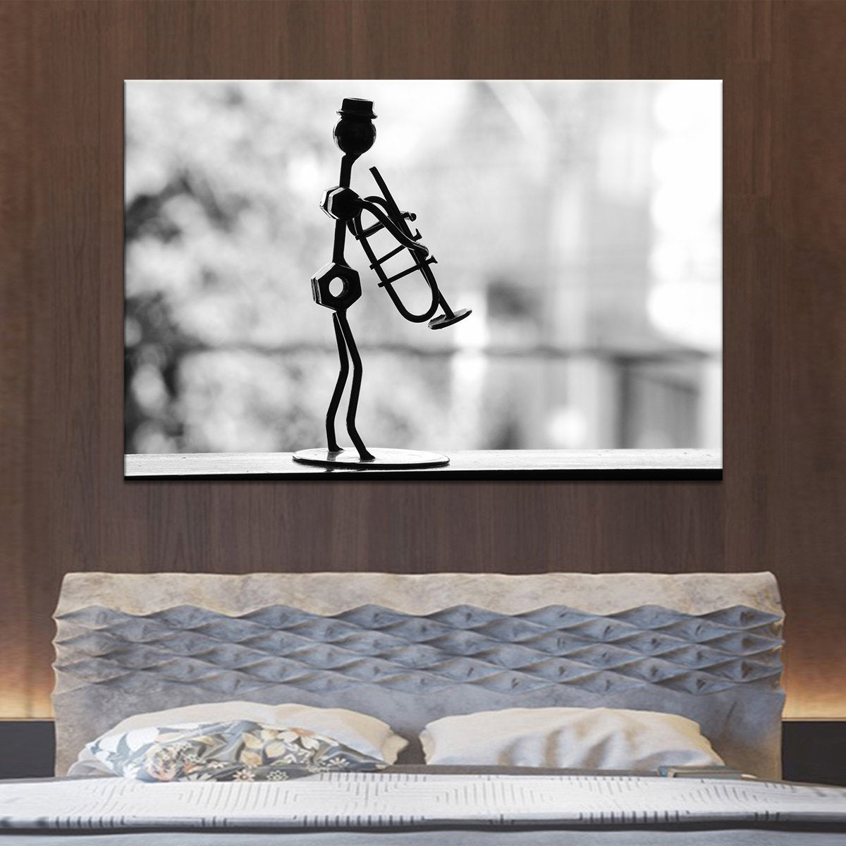 Trumpet Figurine Multi Panel Canvas Wall Art