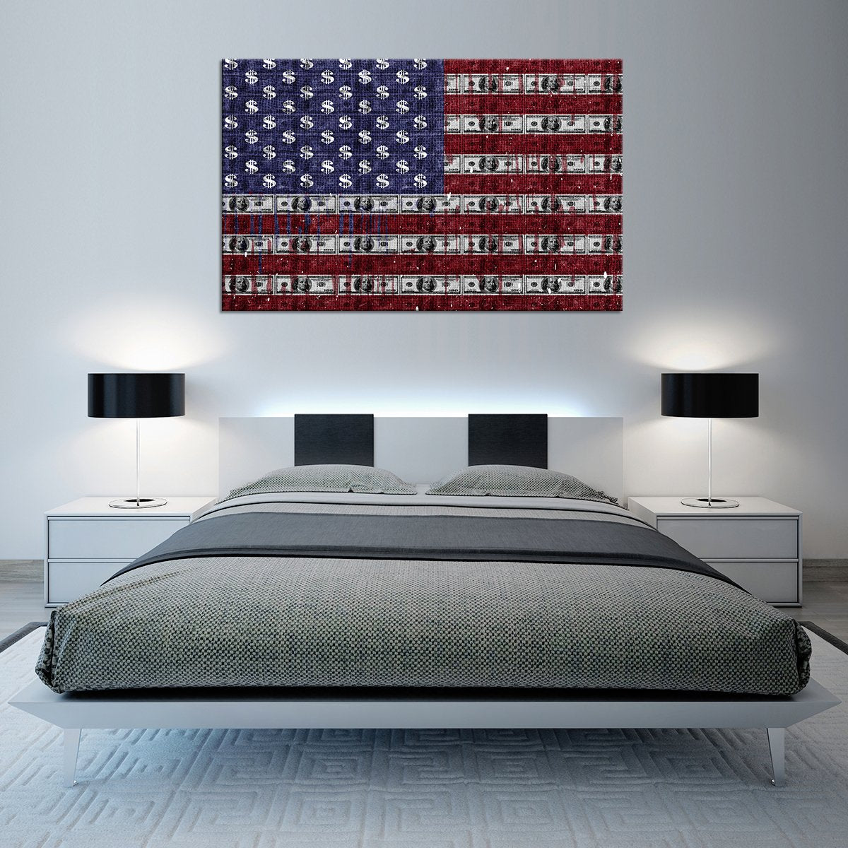 USD Flag Multi Panel Canvas Wall Art