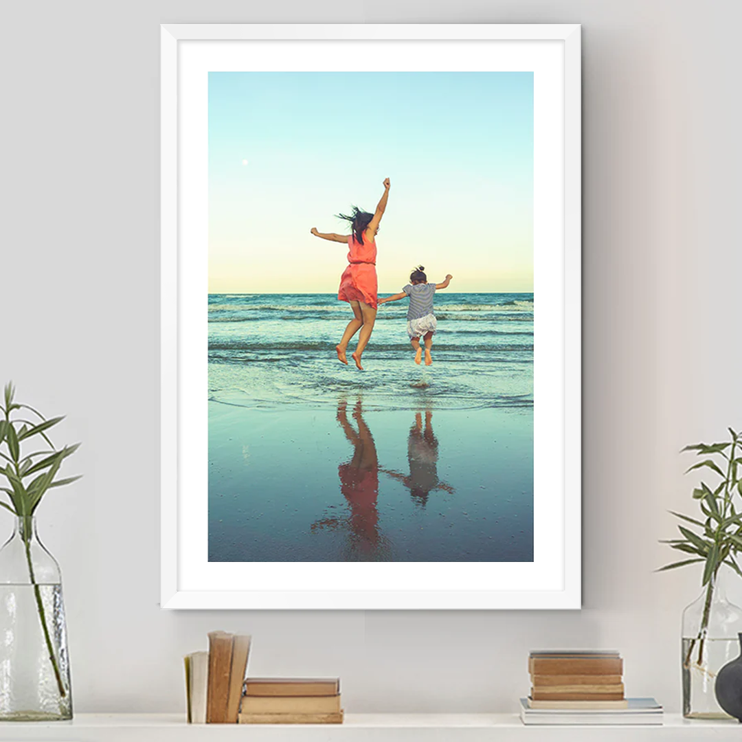 Vertical - Framed Print White