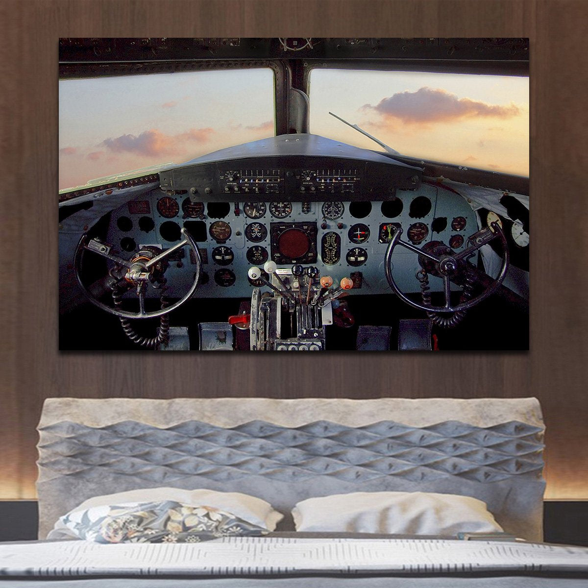 Vintage Cockpit Multi Panel Canvas Wall Art