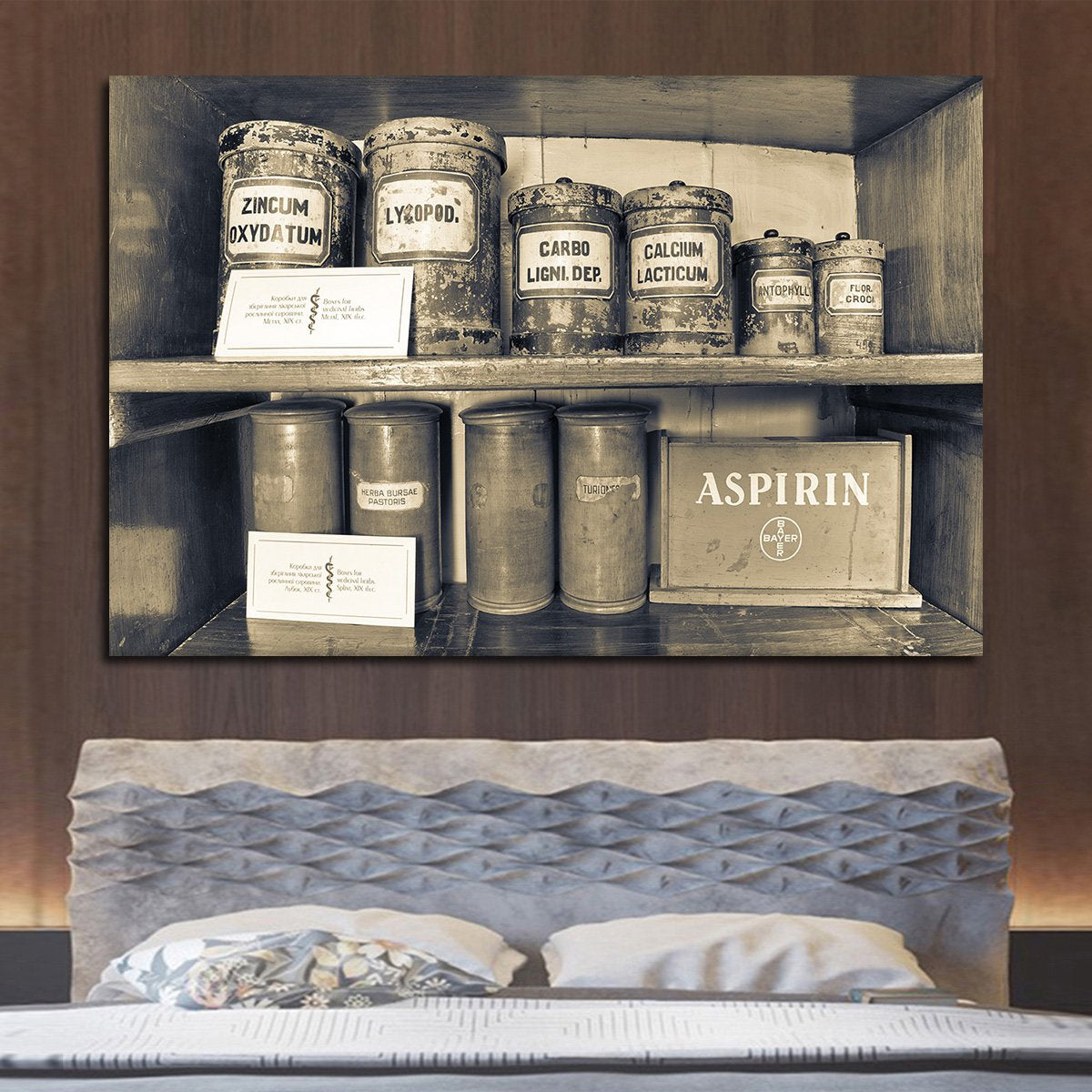Vintage Medicine Cabinet Multi Panel Canvas Wall Art