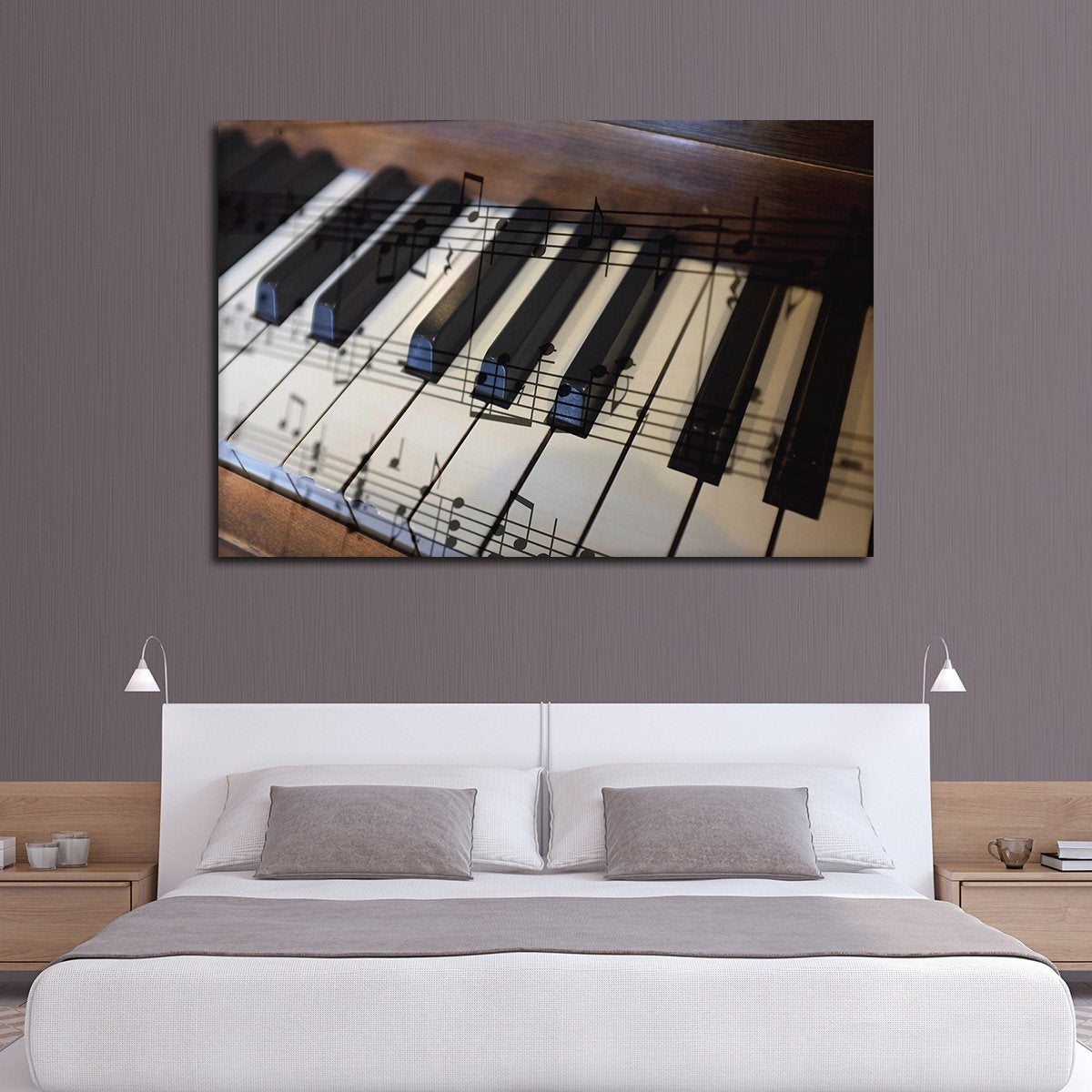 Vintage Piano Keys Multi Panel Canvas Wall Art