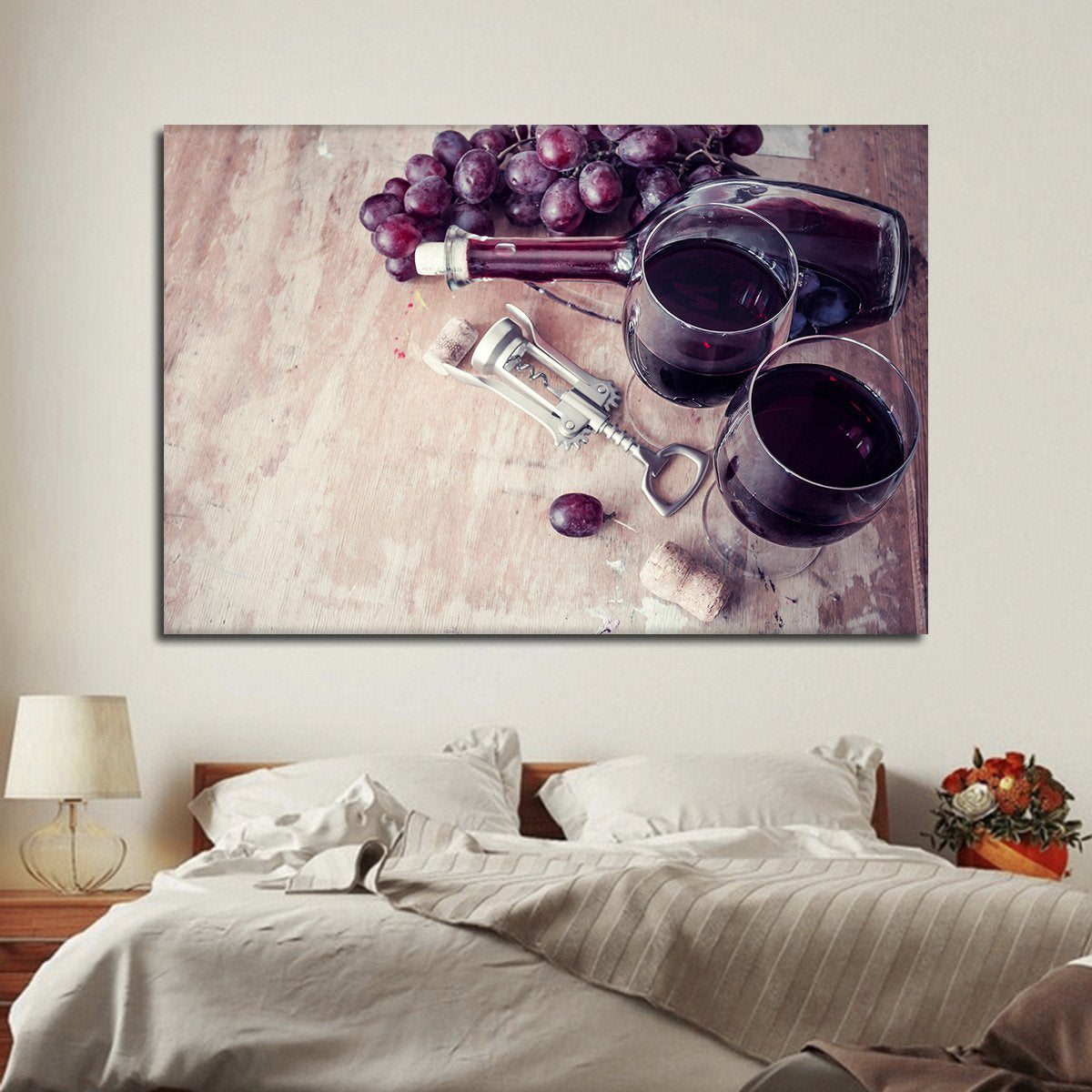 Vintage Wine Multi Panel Canvas Wall Art