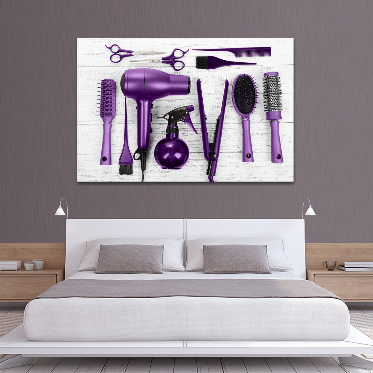 Violet Cut Multi Panel Canvas Wall Art