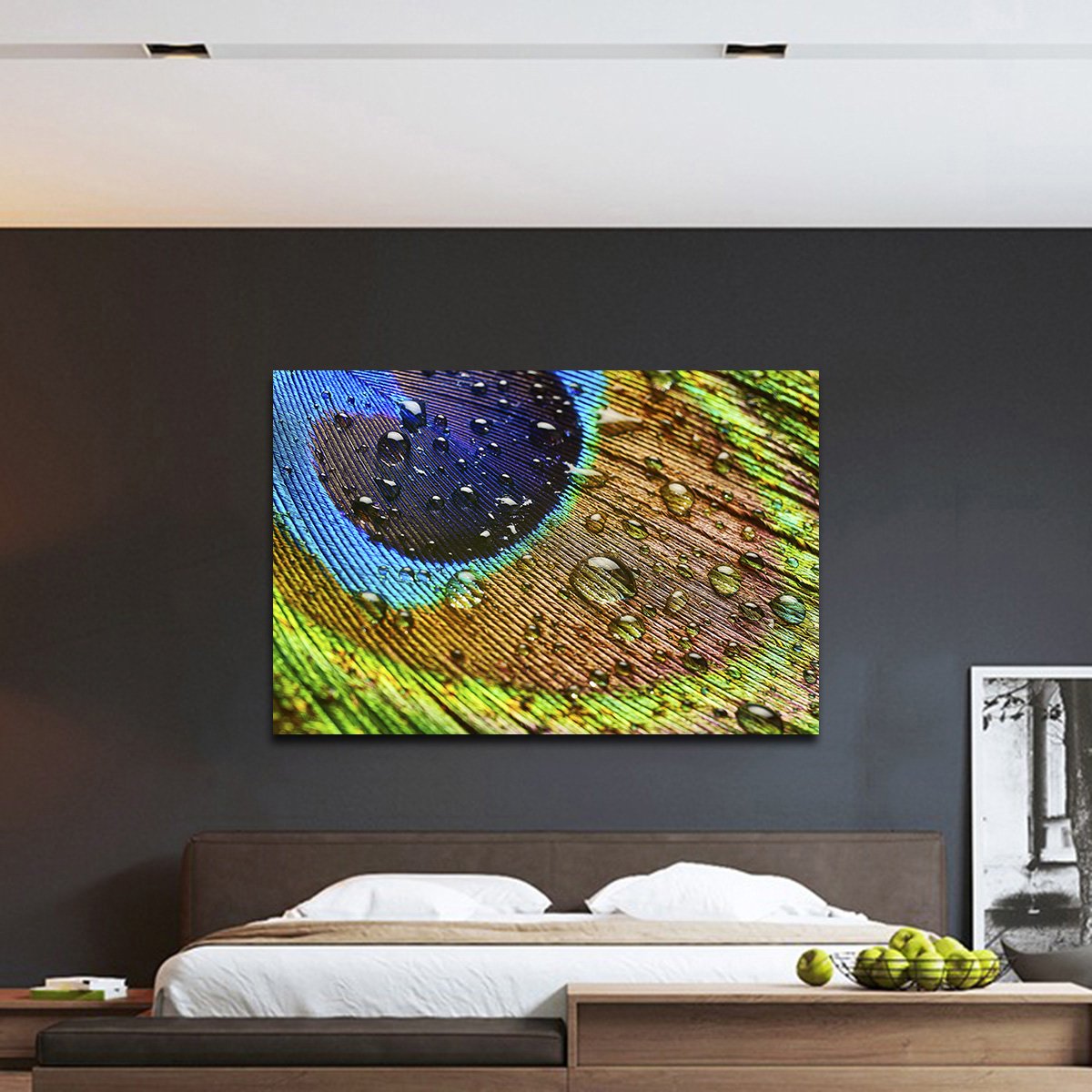 Water Drop Feathers Multi Panel Canvas Wall Art