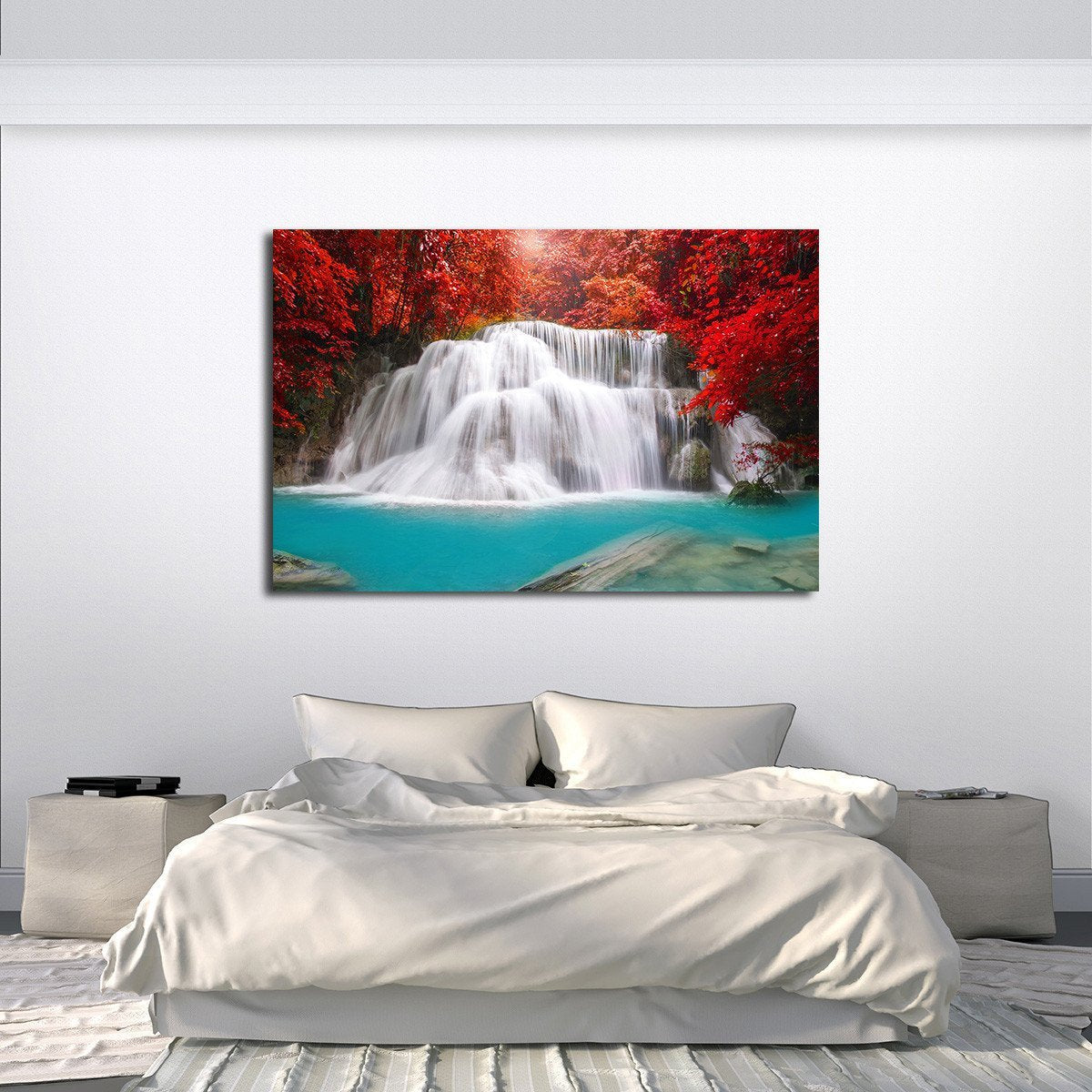 Waterfall in Thailand Multi Panel Canvas Wall Art