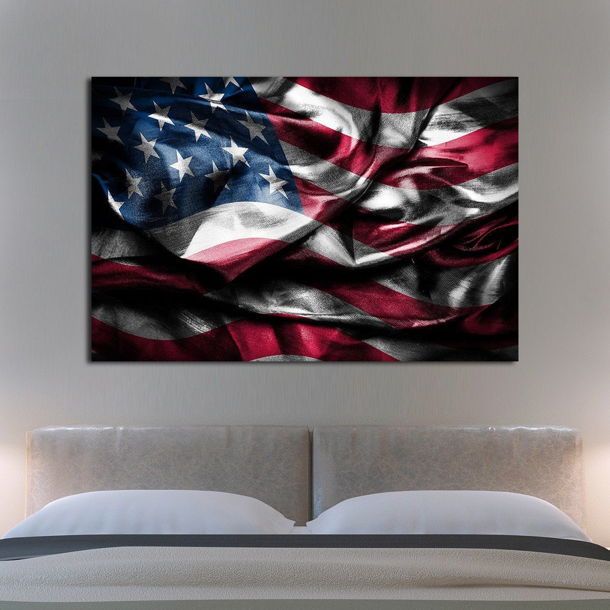 Waving America Flag Multi Panel Canvas Wall Art