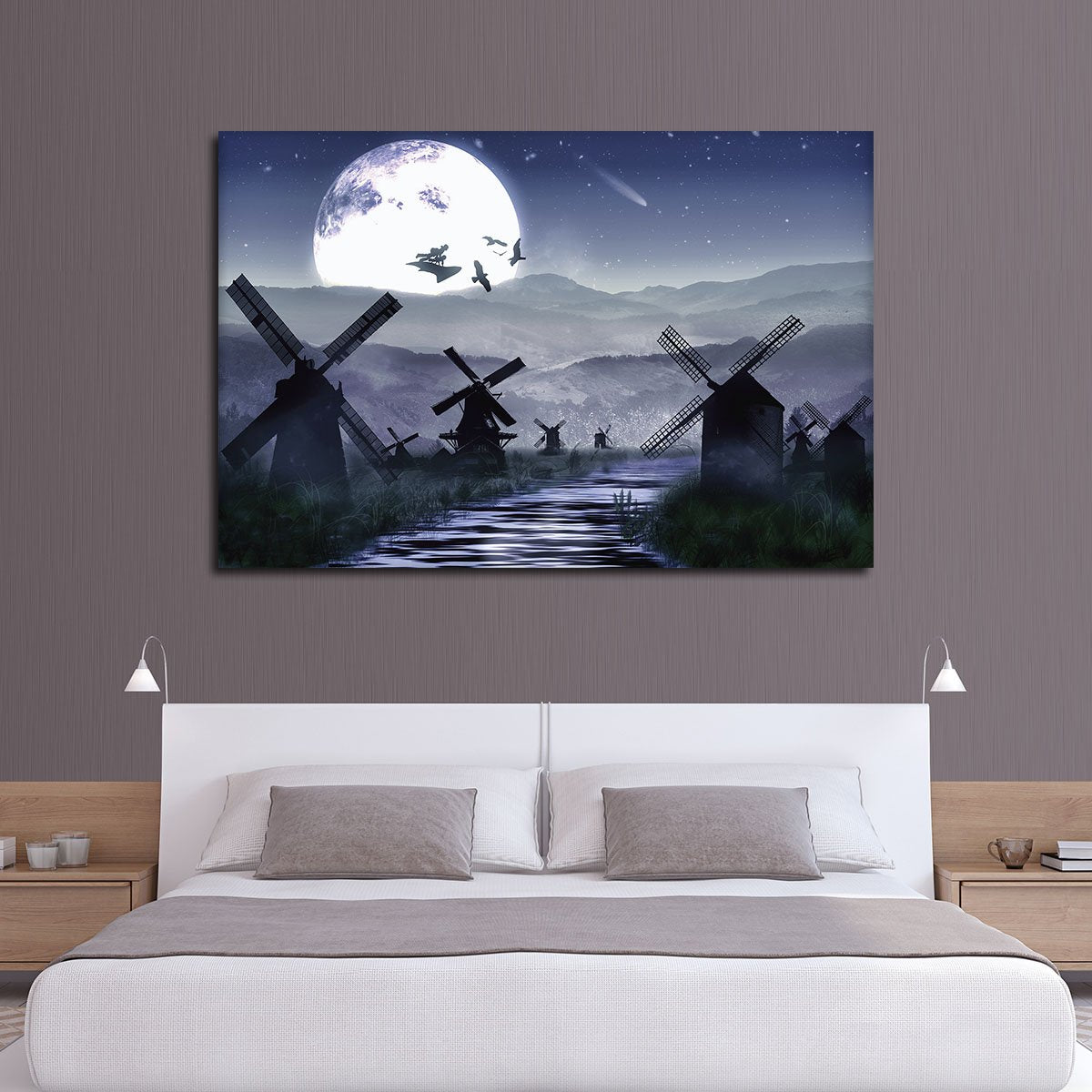 Windmill Valley Multi Panel Canvas Wall Art