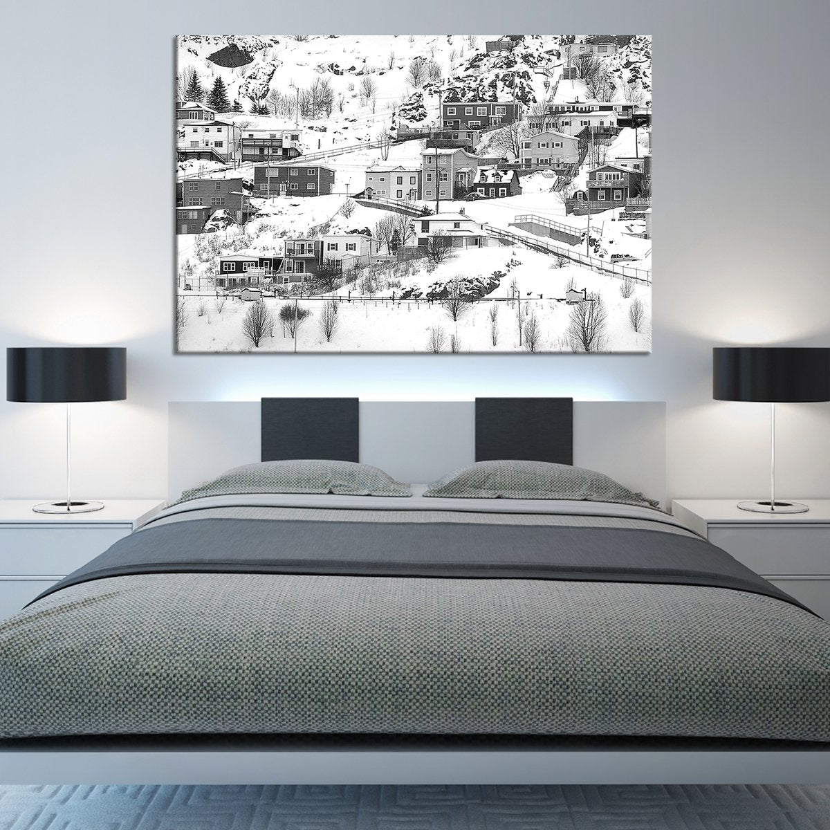 Winter Village Multi Panel Canvas Wall Art
