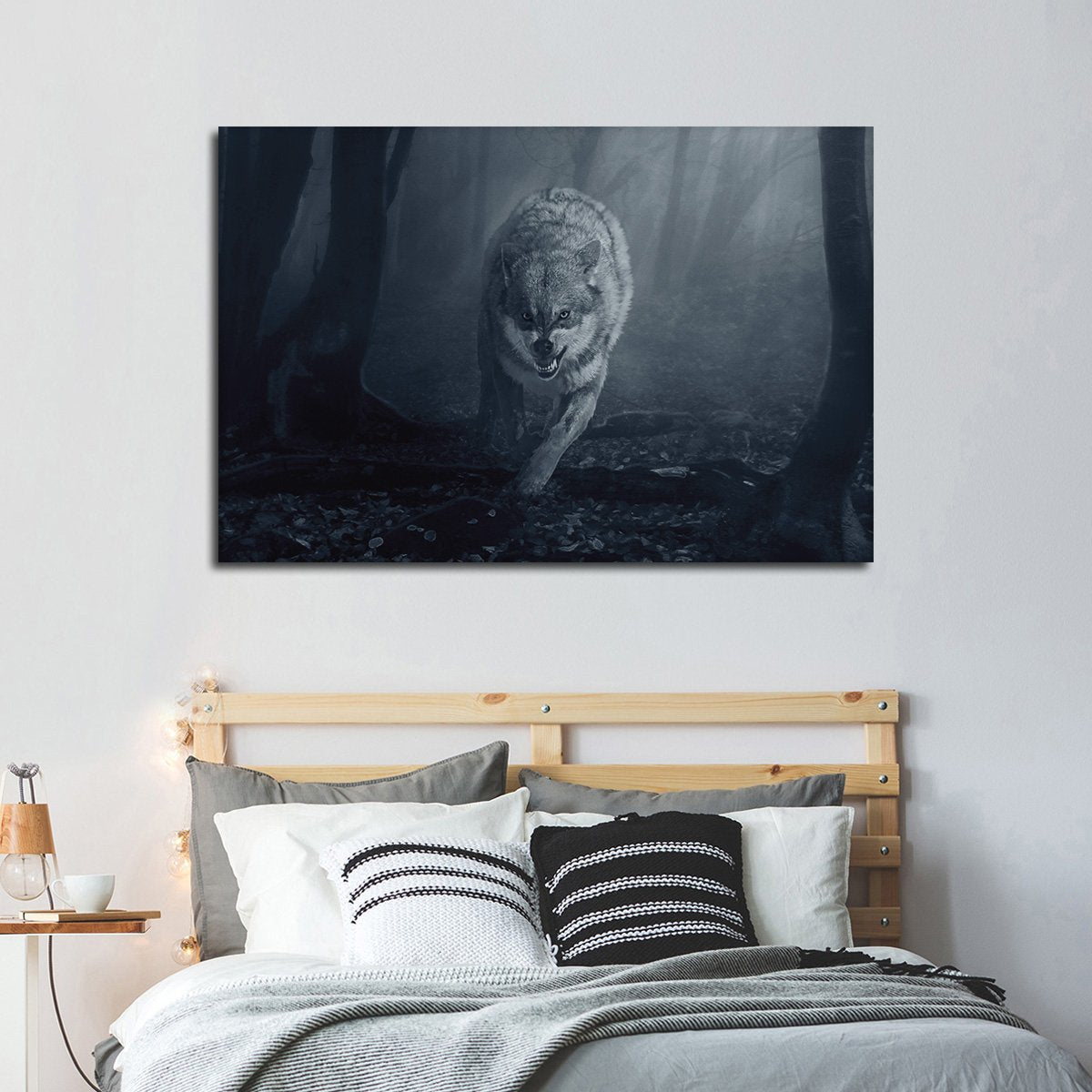 Ferocious Wolf Multi Panel Canvas Wall Art