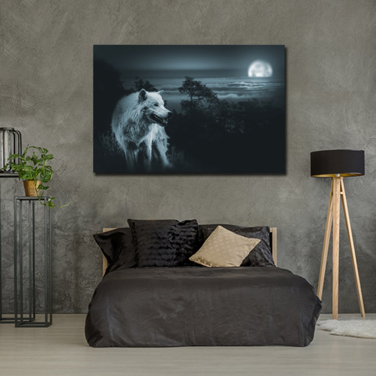 Wolves Night Multi Panel Canvas Wall Art