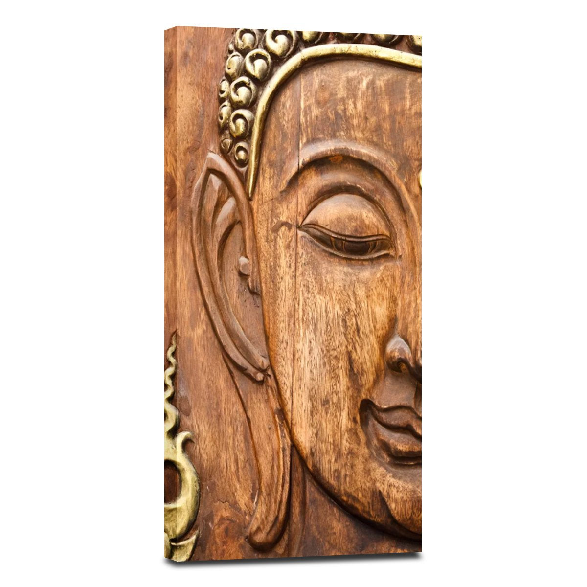 Wooden Buddha Multi Panel Canvas Wall Art