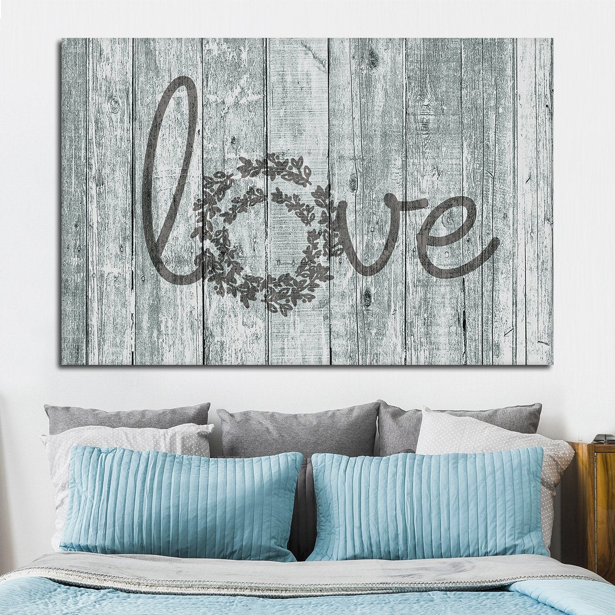 Wooden Love Sign Multi Panel Canvas Wall Art