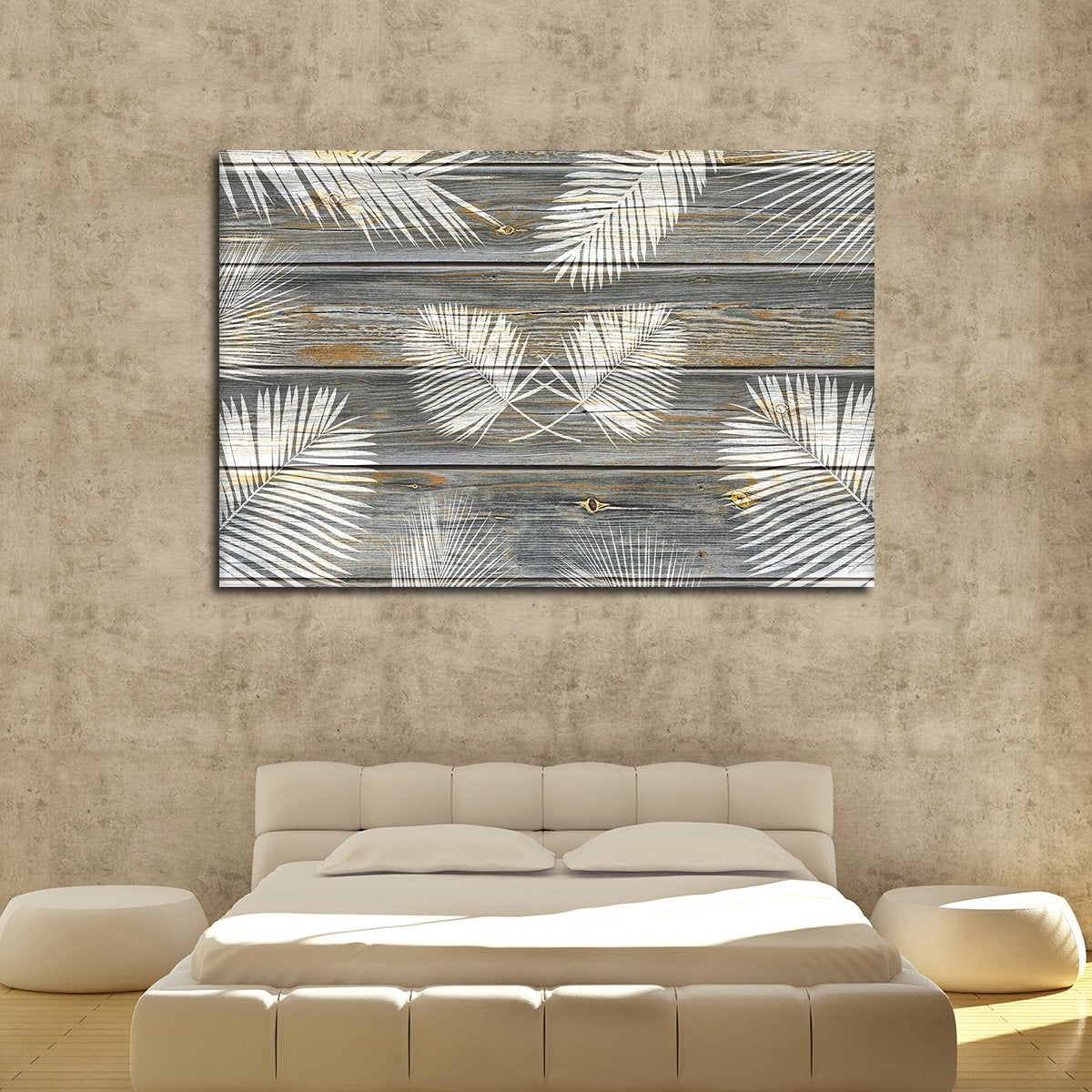 Wooden Palms Multi Panel Canvas Wall Art