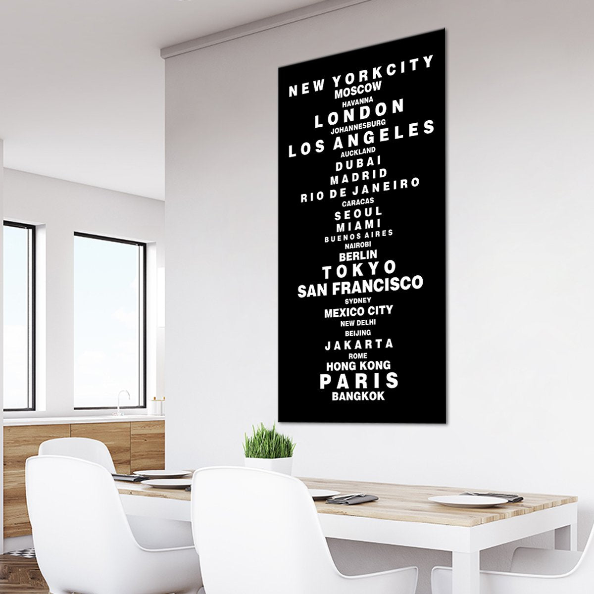 World Famous Cities Multi Panel Canvas Wall Art
