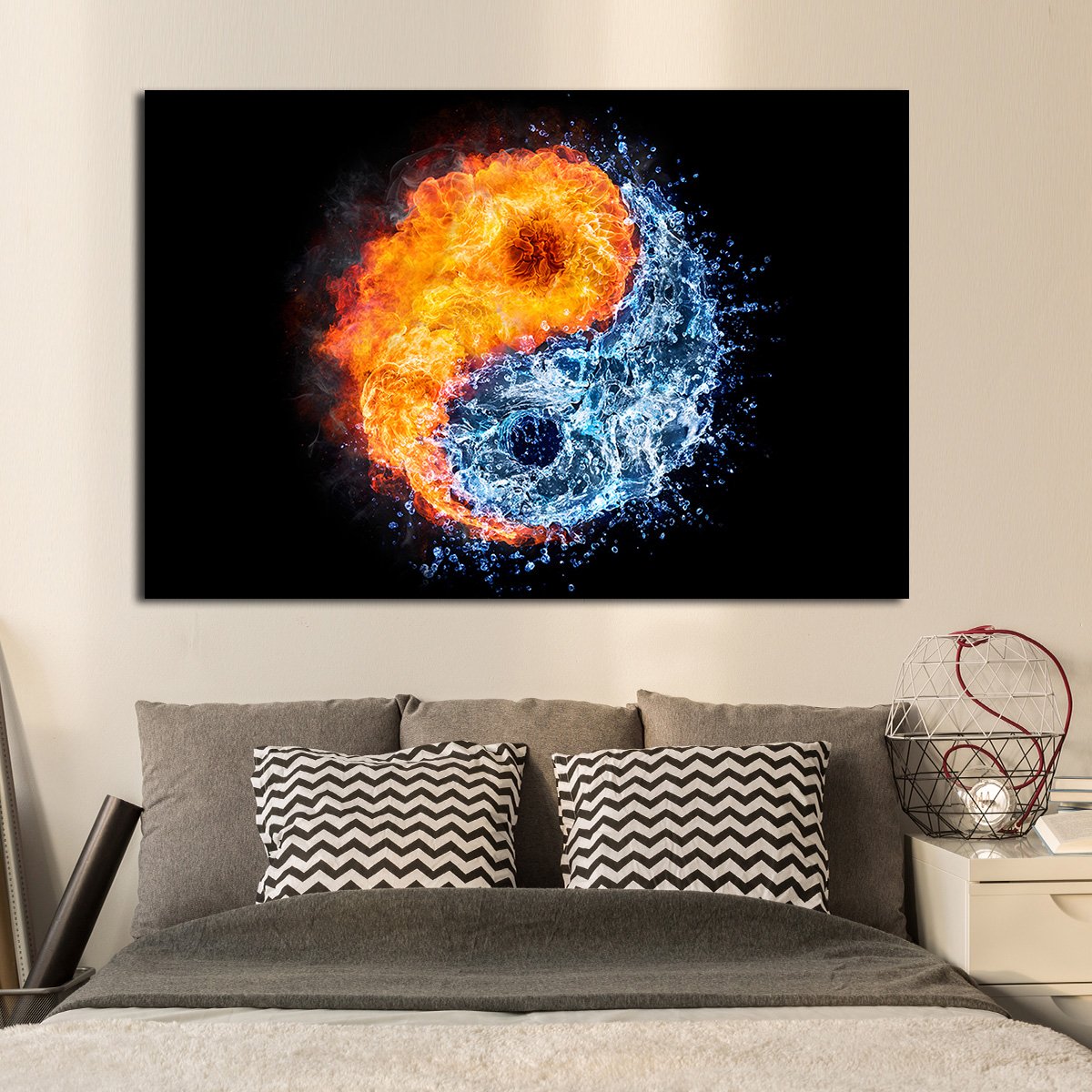 Yin Yang Elements Multi Panel Canvas Wall Art