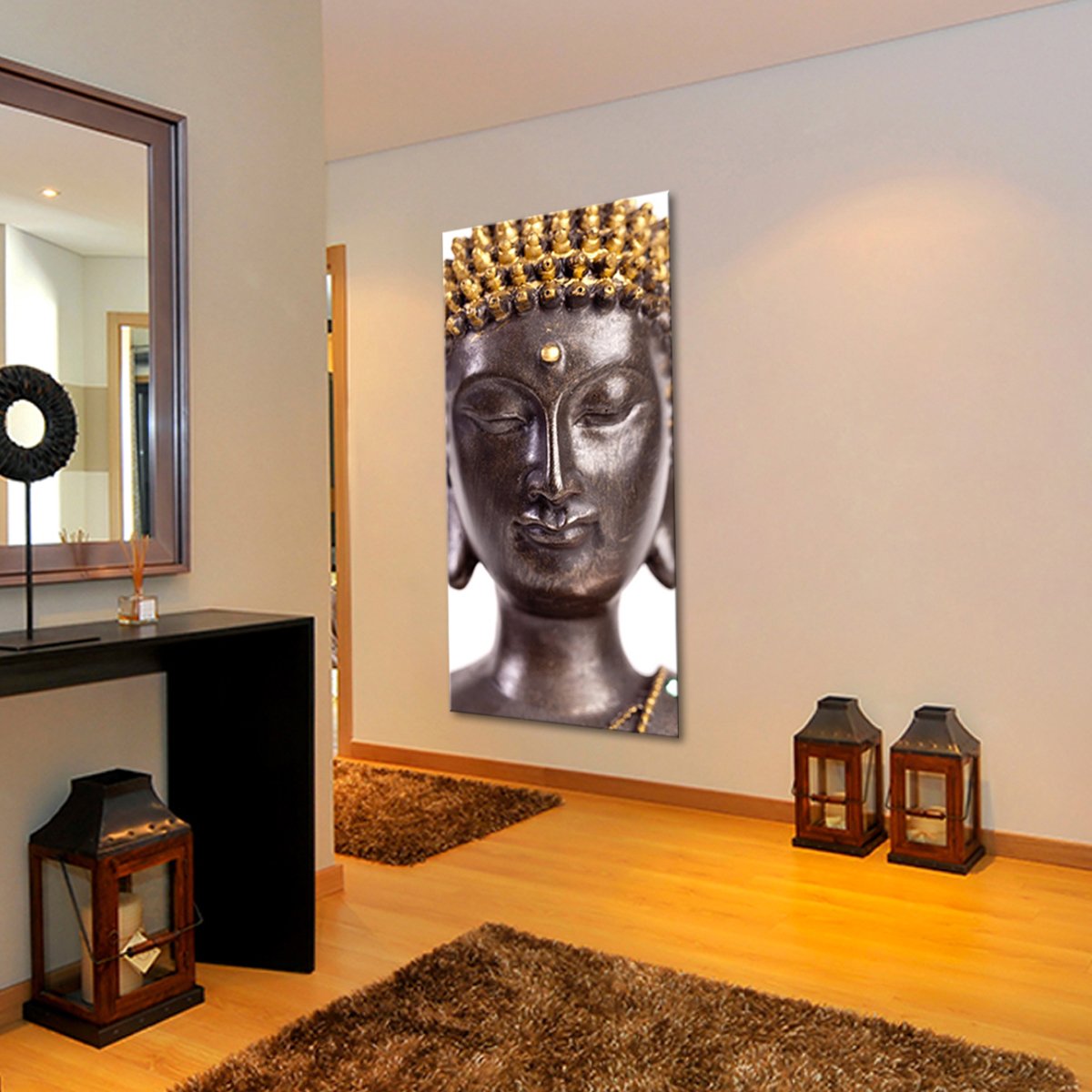 Zen Statue Multi Panel Canvas Wall Art
