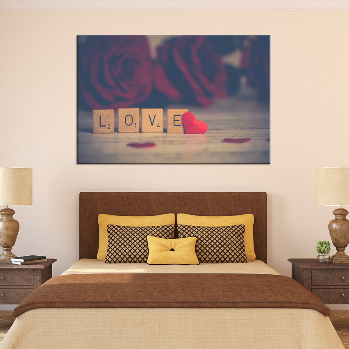 Love Blocks Multi Panel Canvas Wall Art
