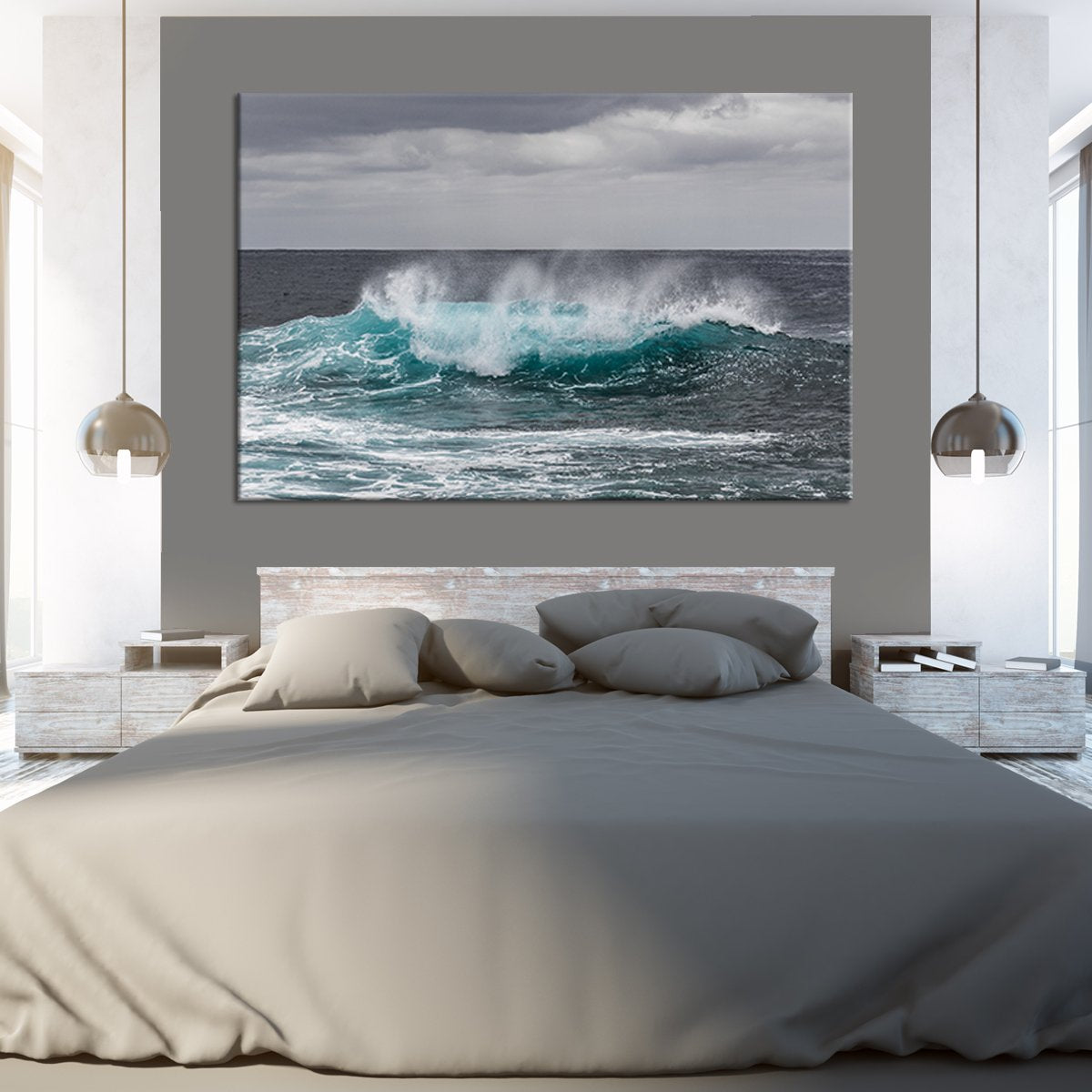 Sea Wave Pop Multi Panel Canvas Wall Art