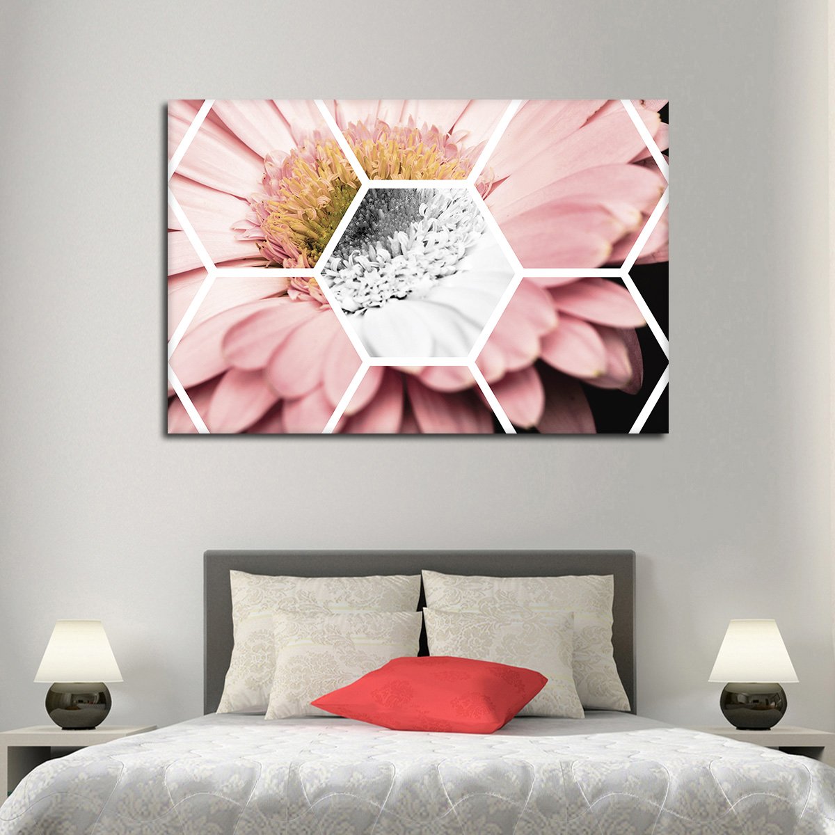 Intricate Flower Multi Panel Canvas Wall Art