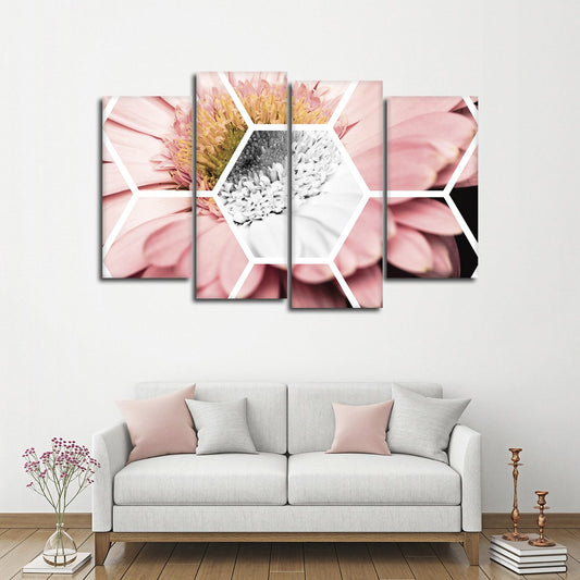 Intricate Flower Multi Panel Canvas Wall Art