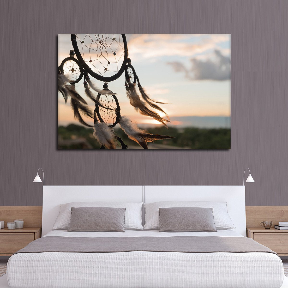 Dreamcatcher Sunset Multi Panel Canvas Wall Art