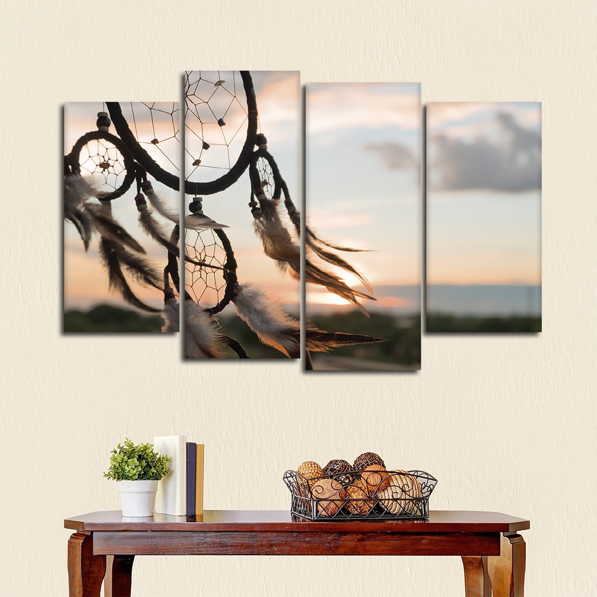 Dreamcatcher Sunset Multi Panel Canvas Wall Art
