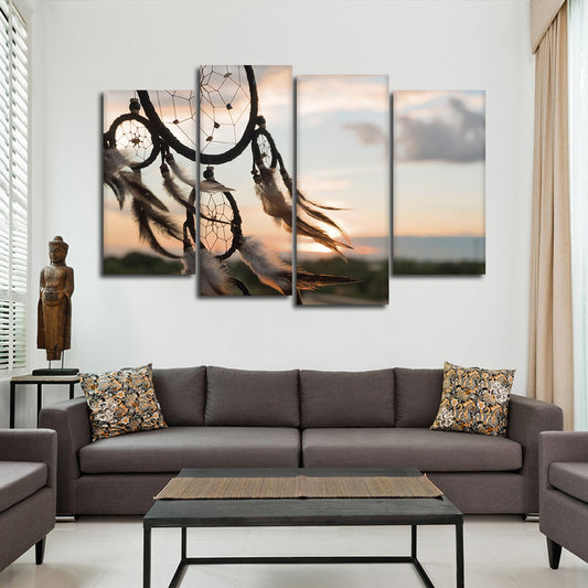Dreamcatcher Sunset Multi Panel Canvas Wall Art