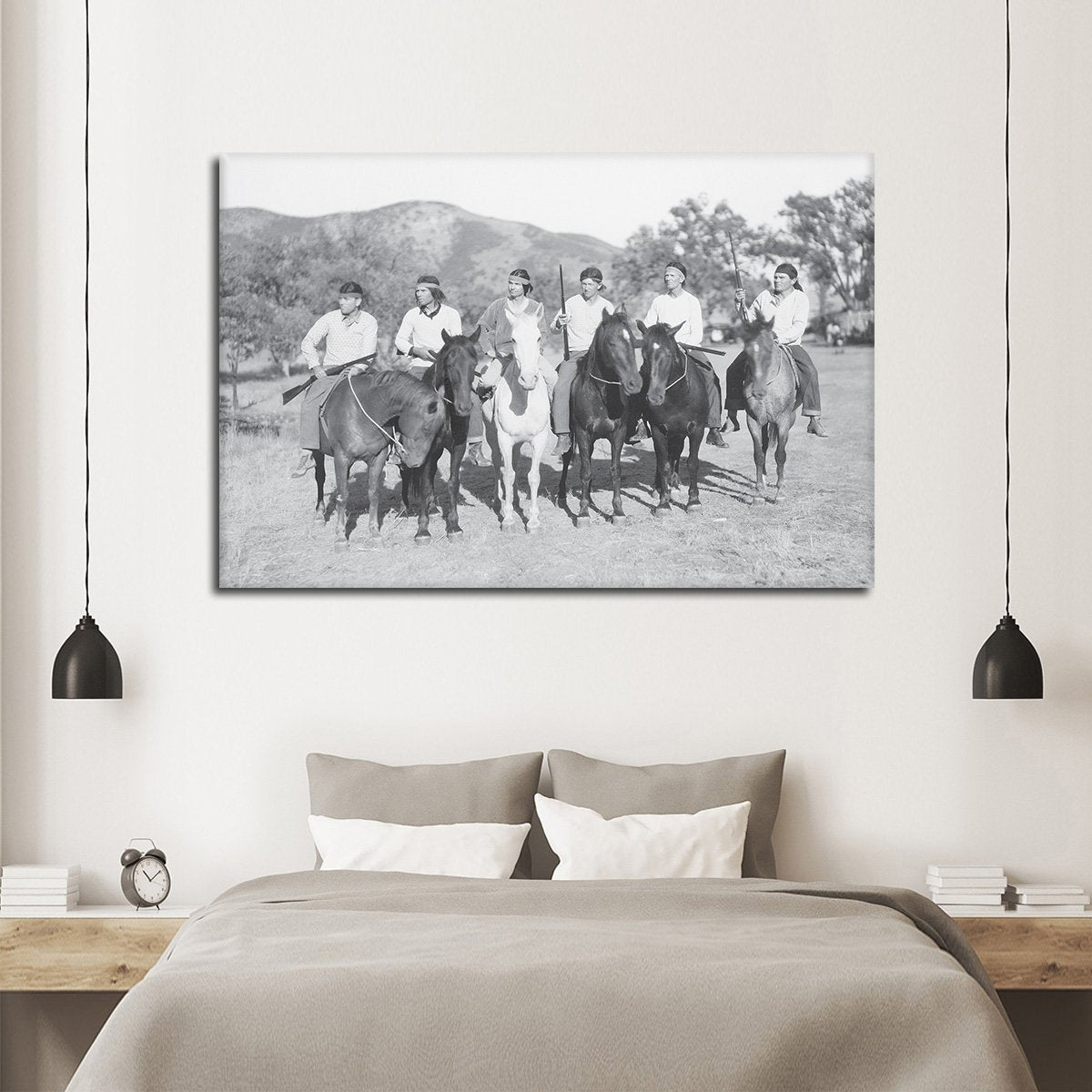 Vintage Native Americans Multi Panel Canvas Wall Art