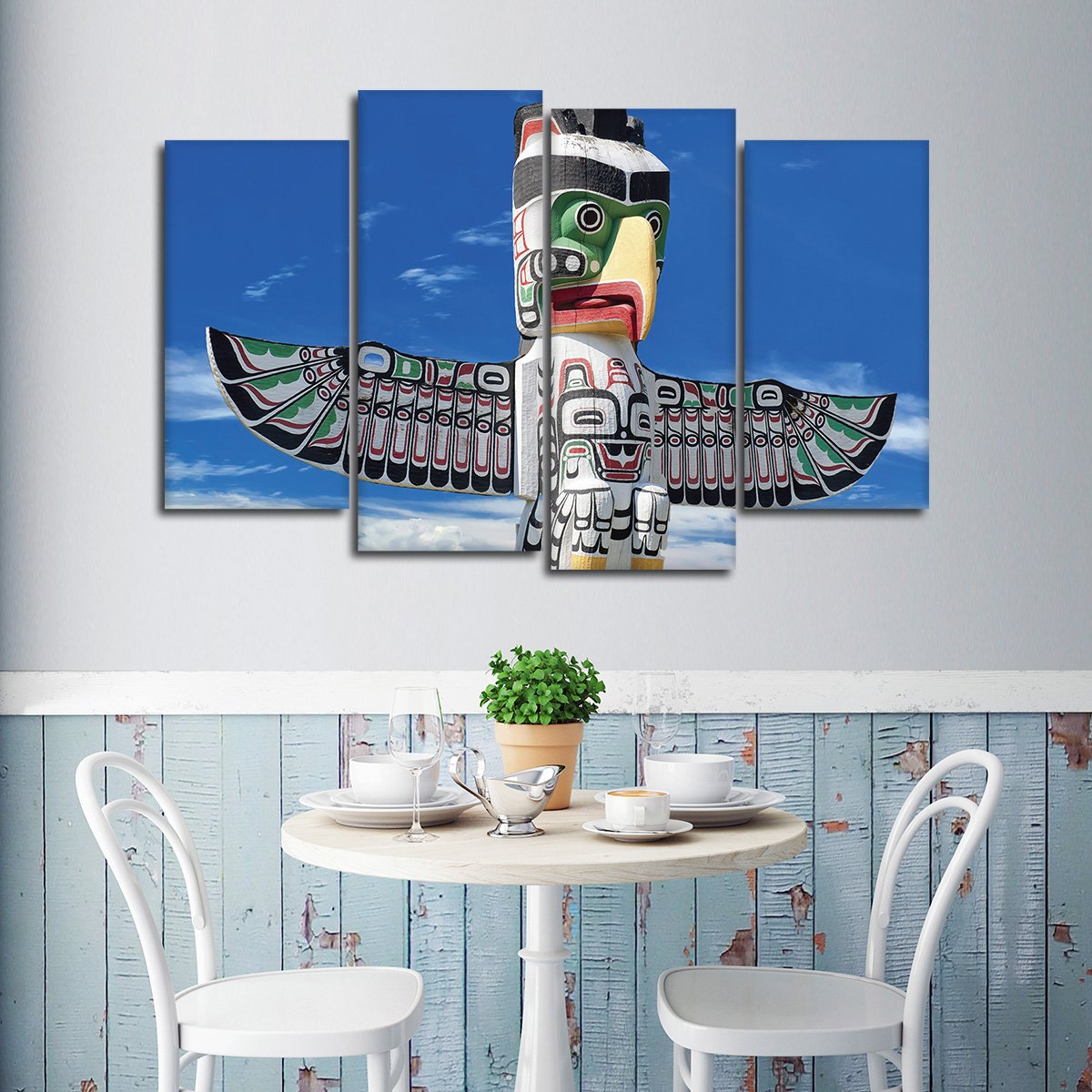 Totem Pole Multi Panel Canvas Wall Art